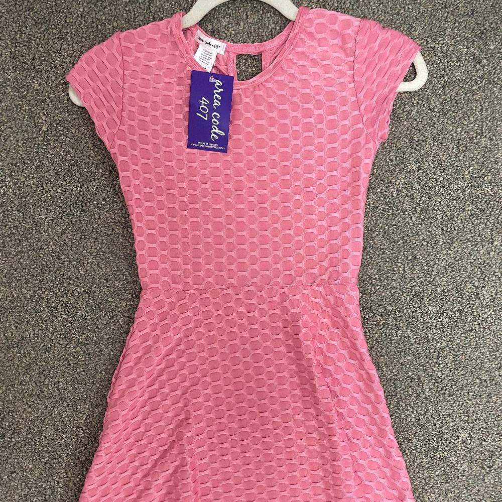 NWT Area Code 407 Kids Pink T Shirt Dress